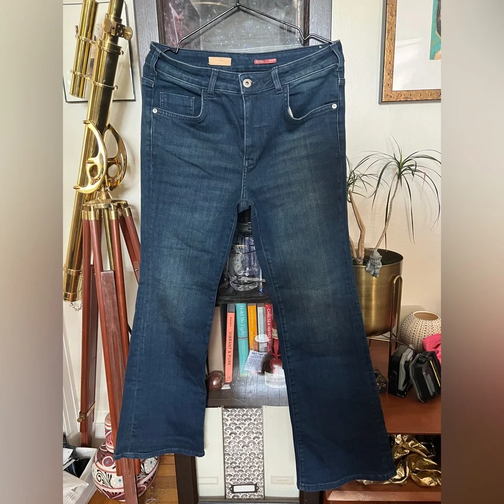 Pilcro Women's Dark Blue Flare Jeans - Picture 10 of 12